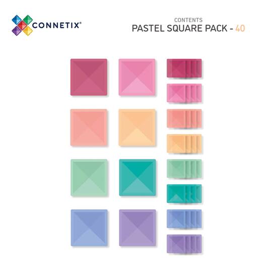 Connetix® Pastel Square Magnetic Tiles Kit